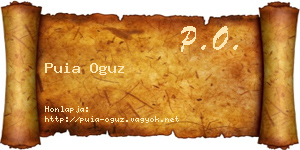 Puia Oguz névjegykártya